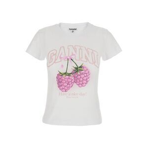 Ganni Women Baby Fit T-Shirt Raspberry